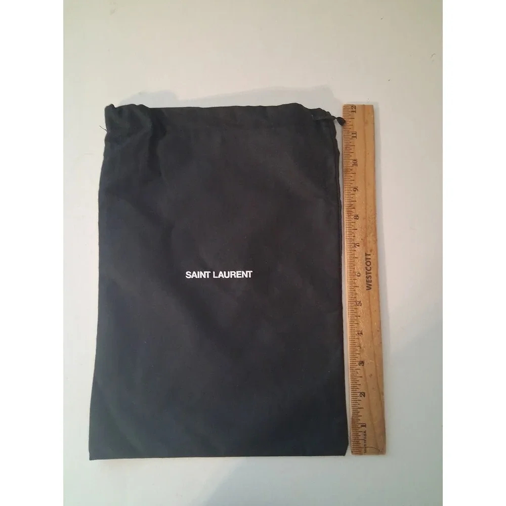 Authentic Saint Laurent Small Black Cloth Dust Bag 12
